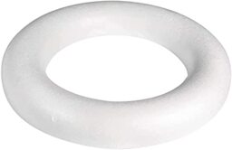 arkCRAFT Festive Polystyrene Half Round Rings/Wreaths (2, 25cm), White