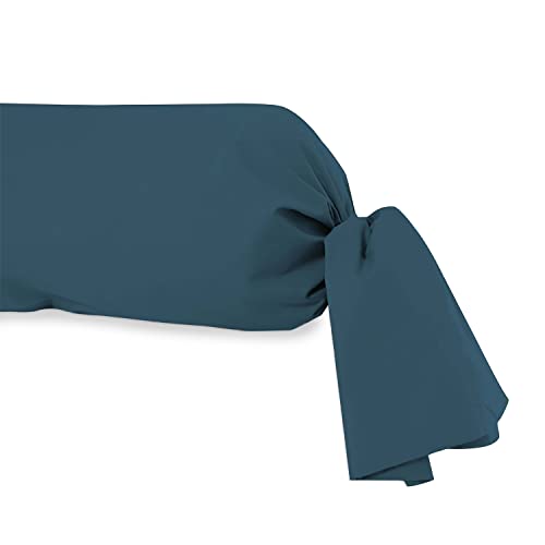Soleil d'ocre, Bolster Pillow Case, Cotton 57 Threads, Duck Egg Blue, 45 x 185 cm