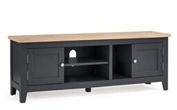 Julian Bowen Bordeaux Tv Unit, Dark Grey & Oak, One Size