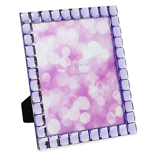 Isaac Jacobs International Jewel Picture Frame (8x10, Light Purple)