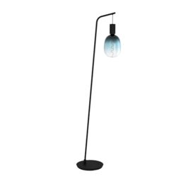 Eglo Floor lamp Cranley, Minimalist Standing Light Made of Black Metal