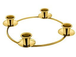 Elite Christmas Products Gold Advent Ring - Advent Season Candle Holder. Use it as a Centerpiece to Make Your own Wreath X-mas Candles Decorations Christmas DÃƒcor