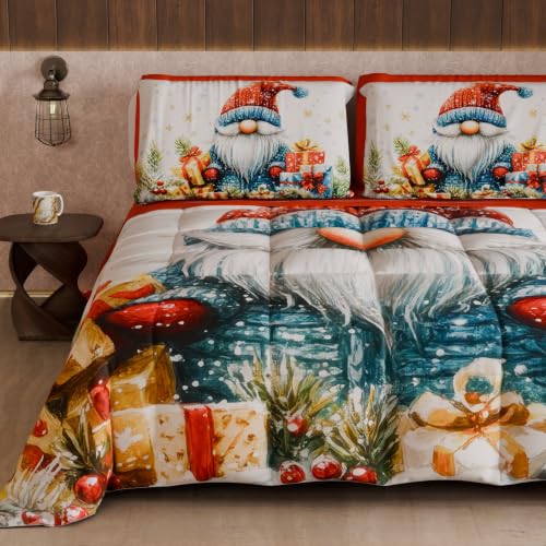 PETTI Artigiani Italiani Christmas Winter Duvet 270 ?? 260 cm - Christmas 14, reversible microfibre quilt, 300 g/m??, Made in Italy