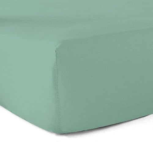 Fitted Sheet 100% Cotton 57 Thread Count Lime Green 180 x 200 cm – 30 cm Corner