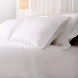 Catherine Lansfield Fantasy Sateen White Bed Sheet Set 90-160 x 280 cm + Pillow 50 x 110 cm