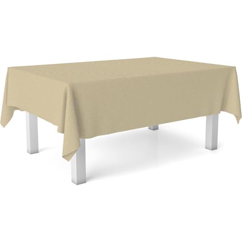 ECOMMERC3 Oilcloth Tablecloth Stain Resistant Rectangular Table 300 x 140 - For use inside and on the patio, waterproof, non-absorbent, non-fraying edge, 90% PVC and polypropylene