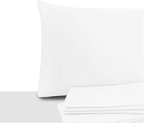 Giovanni Dolcinotti - Set of 2 Pillow Cases Double and Single Bed 40 x 60 cm - 100% Cotton - Made in Italy - White Colour