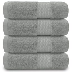 GC GAVENO CAVAILIA Quick Dry Hand Towels Set, 4 Pack, Premium Highly Absorbent Towel 100% Egyptian Cotton, Miami, Charcoal