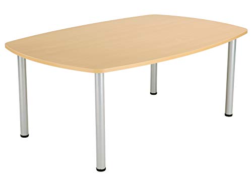 Office Hippo Heavy Duty, Sturdy Large Workstation for Boardroom, Meeting or Shared Space, Desk, Table, Durable Design, Oak, 180 x 120 x 73 cm