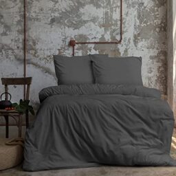 Komfortec Premium Bed Linen 200 x 220 cm Duvet Cover + 80 x 80 cm 2 Pillowcases Brushed 100% Polyester Microfibre 120 g/m², 3-Piece Super Soft Bedding Set, kmf Duvet Cover 200 x 220 + 80 x 80 -