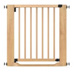 Safetots Wooden Heritage Flat Step Gate, Natural, 79cm - 87cm, Pressure Fit