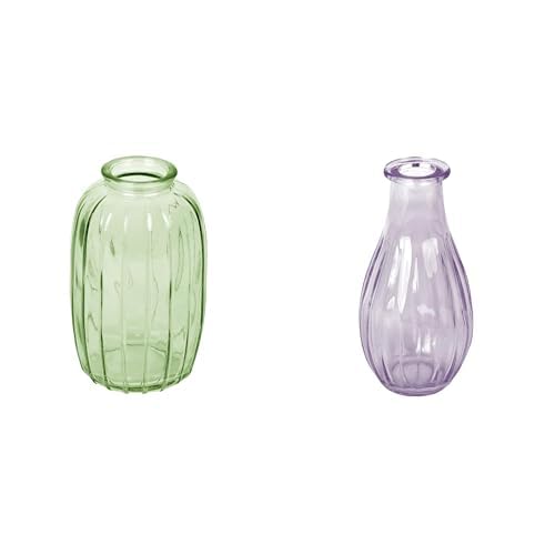 Talking Tables Green Glass Bud Vase for flowers, s & Talking Tables Lilac Glass Bud Vase for flowers, s Table Decor Bundle