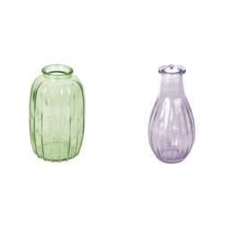 Talking Tables Green Glass Bud Vase for flowers, s & Talking Tables Lilac Glass Bud Vase for flowers, s Table Decor Bundle