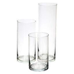 Royal Imports Glass Cylinder Vases Set Of 3 Decorative Centerpieces For Home Or Wedding