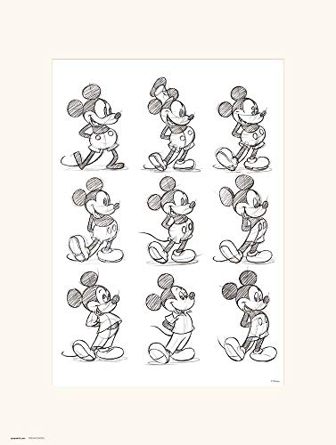 Grupo Erik Art Print, Paper, Disney-Mickey Evolution, 30 x 40 cm
