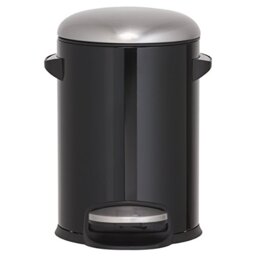 Sealskin Cosmic Pedal Bin, Stainless Steel, Black, 23.5 x 25 x 20 cm