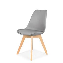 IHANA Dining Chair with Cushioned Pad Seat & Solid Beech Wood Legs for Mid Century Modern Dining Room Living Room Bedroom Kitchen & Lounge