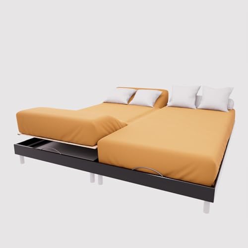 Soleil d'ocre, TPR Cotton Fitted Sheet, 57 Thread Count, 2 x 70 x 190 cm, Mustard