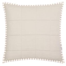 Yard Hebden Stripe Polyester Filled Cushion (Stone, 55 x 55 cm)