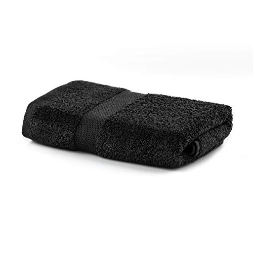 DecoKing Hand Towel 50 x 100 cm Cotton Quality 525 g/m² Black Absorbent Marina