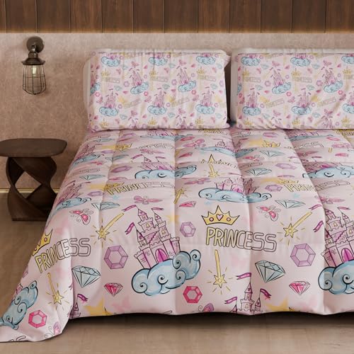 PETTI Artigiani Italiani - Quilt, Winter Duvet, Winter Quilt, Double Sided Quilt, Solid Colour and Digital Print, 100% Hypoallergenic Microfibre, Made in Italy