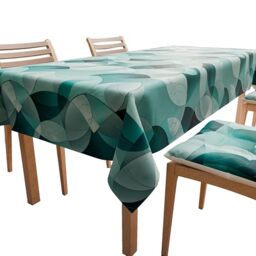 PETTI Artigiani Italiani - Table Cloth, Table Cloth, Kitchen Tablecloth in Cotton Circle Design Beige X6 Seats (140 x 180 cm) 100% Made in Italy