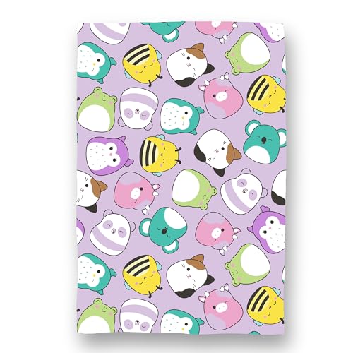 Squishmallows Officially Licensed Fleece Throw Blanket - Super Soft Warm Purple Throw, Playful Design - Perfect For Home, Bedroom, Sleepovers & Camping - Size 100 x 150cm