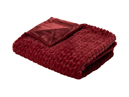 Unbekannt Basket - Chevron Blanket 130 x 170 cm Burgundy