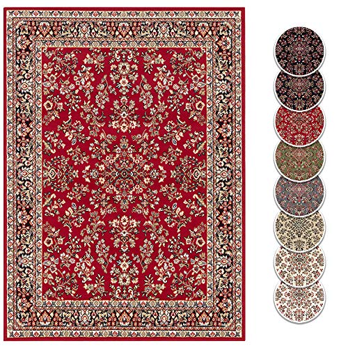 Hanse Home Design Short Pile Living Room Rug Oriental - Zabul Persian Look, Oriental Rug for Dining Room, Living Room, Bedroom - Red, 80 x 150 cm