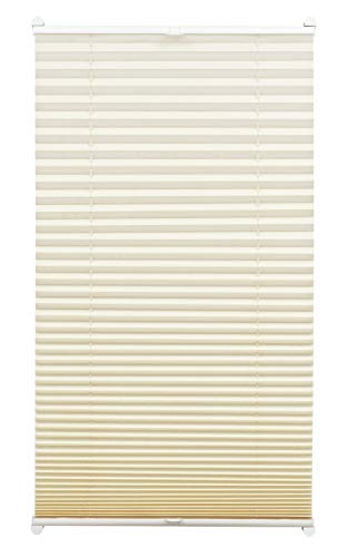 Gardinia EASYFIX Pleated Blind with 2 Operating Rails Ivory 65 x 130, Fabric 100% Polyester