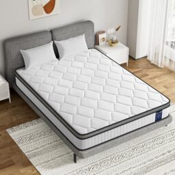 BedStory 5FT King Size Mattress 20cm, Medium Firm Hybrid Pocket Sprung Mattress with Breathable Foam, Motion Isolation & Pressure Relief, Mattress in a Box, 150×200×20cm