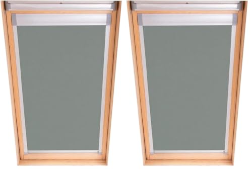 Bloc Skylight Blind for Velux Roof Windows Blockout, Pewter, M06 (Pack of 2)