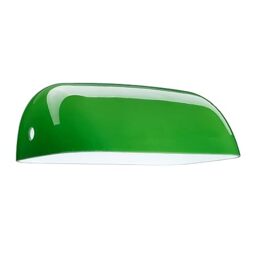 Relaxdays Lamp Shade for the Table, Glass, Replacement Lampshade, Banker, Retro Look, HxWxD: 7.5 x 22.5 x 13.5 cm, Green