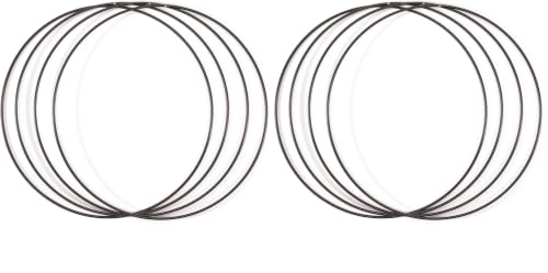 Vaessen Creative Metal Set for Crafts, 4 Pieces, Black, 25 cm or 9.8 in Diameter, 3 mm Thick, Dream Catcher Hoop, Wreath Ring for Macrame Wall Hanging, Crochet, Boho D??cor or Wedding Decorations