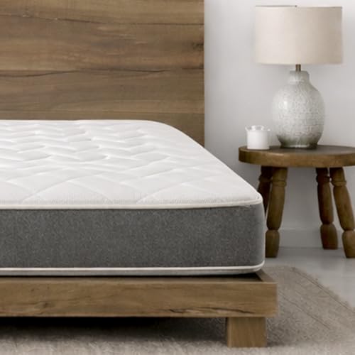 Starlight Beds Small Double Mattress with Springs & Memory Foam - Grey Large Brick Model, 7 Inch Budget Mattress, Soft Support, 120x190cm