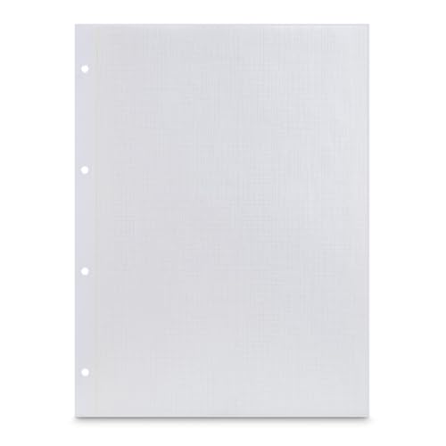 Hama Inner Pages Scrapbooking Photo Album (Refill of Cardboard Photo Pages with Crystal Protective Paper, 250 g/m2, 23.3 x 31 cm, Perforated, 25 Sheets) White