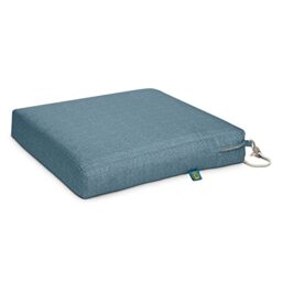Duck Covers Weekend Water-Resistant 21 x 19 x 3 Inch Outdoor Dining Seat Cushion, Blue Shadow