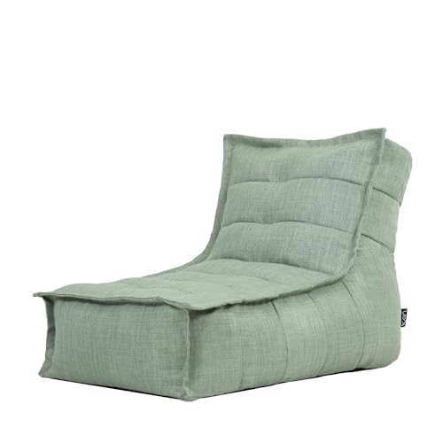 icon Dolce Outdoor Bean Bag Chair, Sage Green, Garden Chair, Large Adult Bean Bag with Filling Included, Sun Lounger, Outdoor Seating, Garden Seat, Garden Furniture