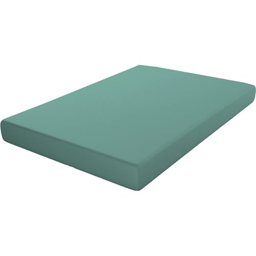 ECOMMERC3 - Fitted Sheet Extra Soft and Comfortable Bed 80 cm - Fitted Sheet Aquamarine Colour Made in Spain, Adjustable, Easy to Wash and Resistant