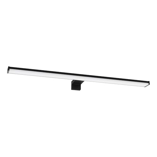 Eglo LED Bathroom Mirror Light Pandella 2, Stick on Vanity Mirror lamp, Makeup Lighting Made of Aluminium and Plastic in Black and White, Neutral White, IP44, 24 inches