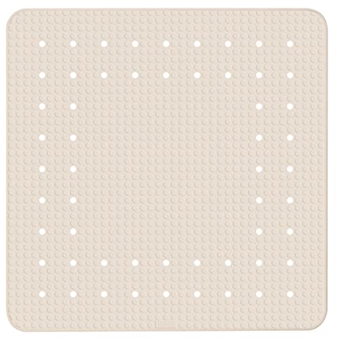 WENKO Alfombra ducha Mirasol 54x54 cm, Beige, 54x54cm