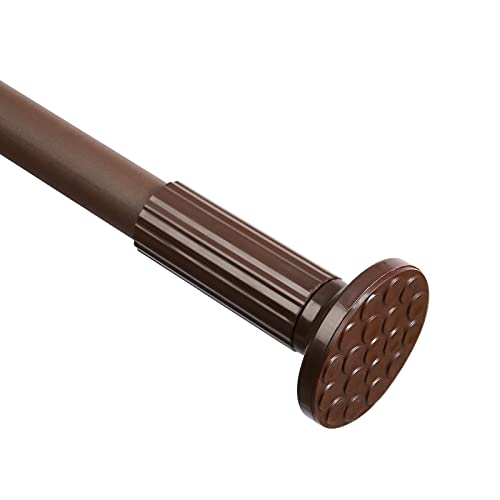 Tension Shower Curtain, Spring Shower Tension Curtain Rod, Closet Rod, for Windows or Shower, Rust Resistant Easy to Install, Umimile (Brown, 51-145???)