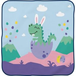 GRUSS & CO Magic Towel with Dino Motif, Guest Towel, 30 cm x 30 cm, Pressed, Cotton, Gift for Children, Easter Nest, 74475