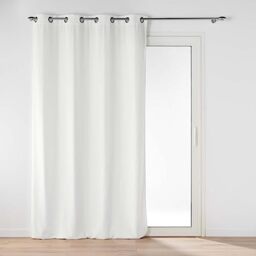 Douceur d'Intérieur, Novana Curtain with Eyelets 135 x 260 cm White Velvet Plain
