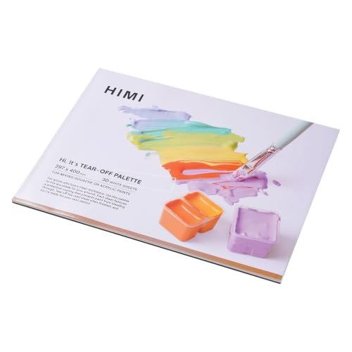 HIMI Tear-off Palette, 400 x 297mm, 30 Sheets, On Desk Version, Art, Painting, Artist Supplies, Compact for Travel, Paint Supplies, Hobbyist, Student, Art Studio