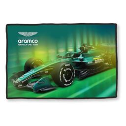Character World Aston Martin Officially Licenced F1 Fleece Blanket - Super Soft Warm Fleece With Sherpa Back - Green Wings Design - Perfect For Home, Bedroom, Sleepovers & Camping - 120 x 150 cm