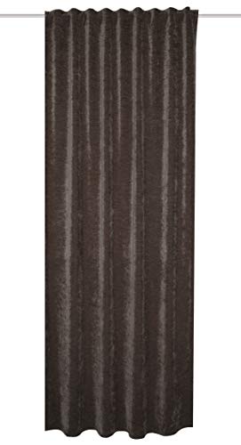 Home Basics 085425-6001 Thermal Curtain with Combination Band Stone 225 x 135 cm