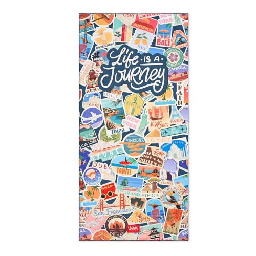 Legami - Lightweight Beach Towel, Microfibre Beach Towel, Compact Beach Towel, Sandproof, Quick Drying, Ultra Absorbent, Space Saving Towel, 85 x 180 cm