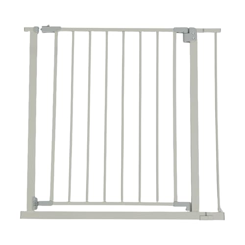 Relaxdays stair gate, 82–87 cm, no drilling, for babies & toddlers, stairs & doorways, pressure-mounted, grey