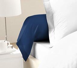 Home Linge Passion Set of 2 Pillow Cases 100% Cotton Indigo Orient Blue 85 x 185 cm